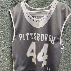Pittsburgh Gray Basketball Tank Top - Number 44